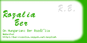 rozalia ber business card